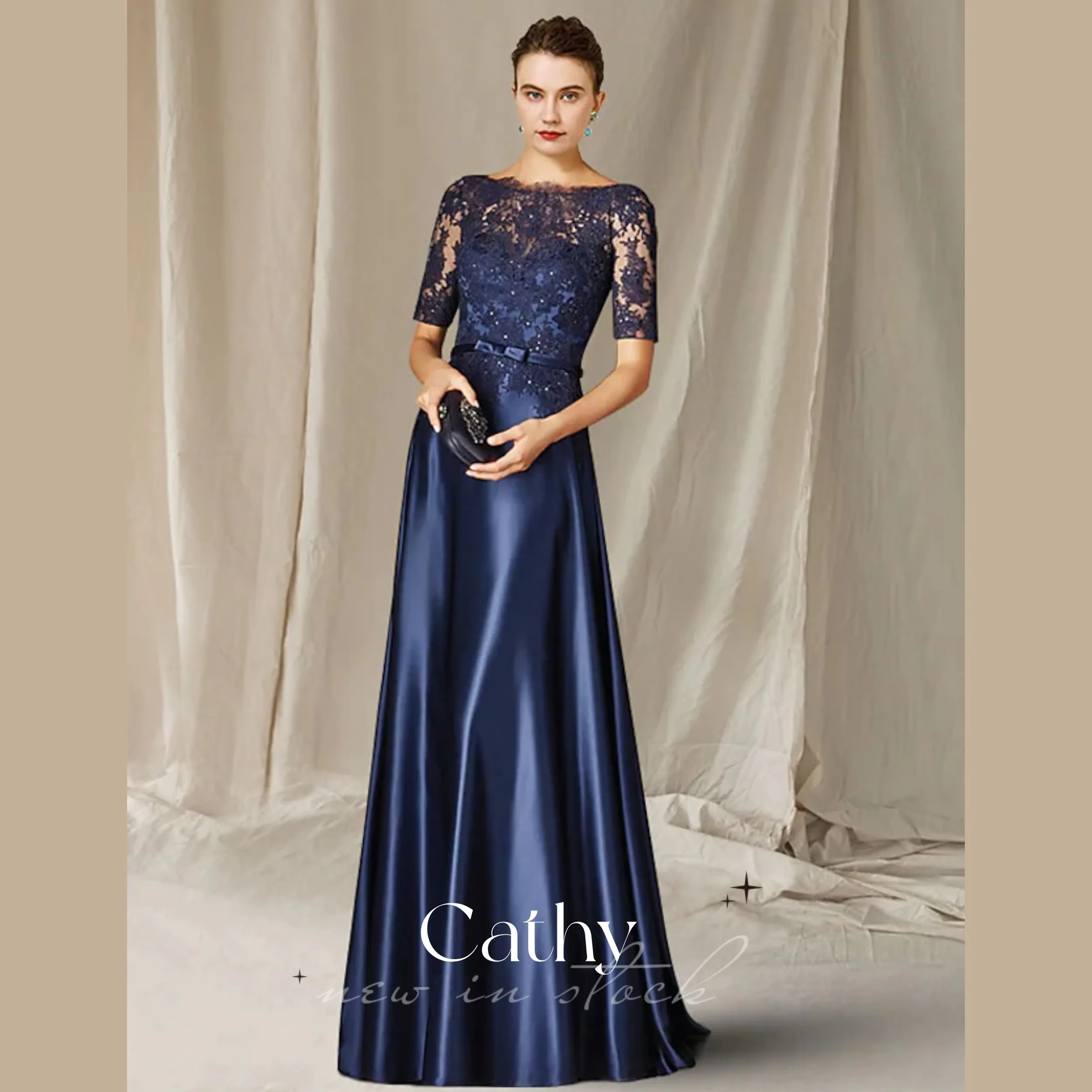 Top Trends: Cathy Embroidered A-line Mother Of The Bride Dresses Advanced Satin Party Dresses Formal Grace Woman Formal Dinner Dresses Shoppable Styles