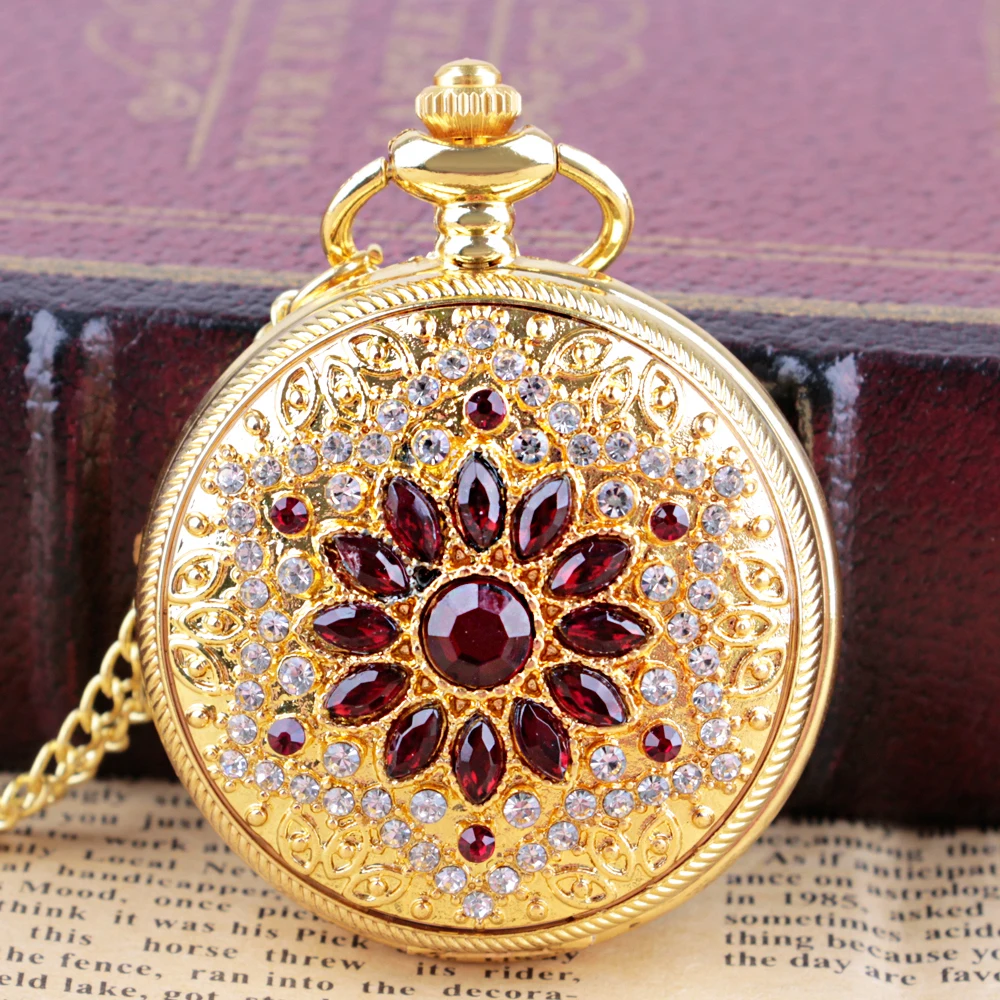 Top Trends: Gold Luxury Premium Digital Display Quartz Pocket Watch Ladies Vintage Elegant Pendant Necklace Best Gift Reloj De Bolsillo Shoppable Styles