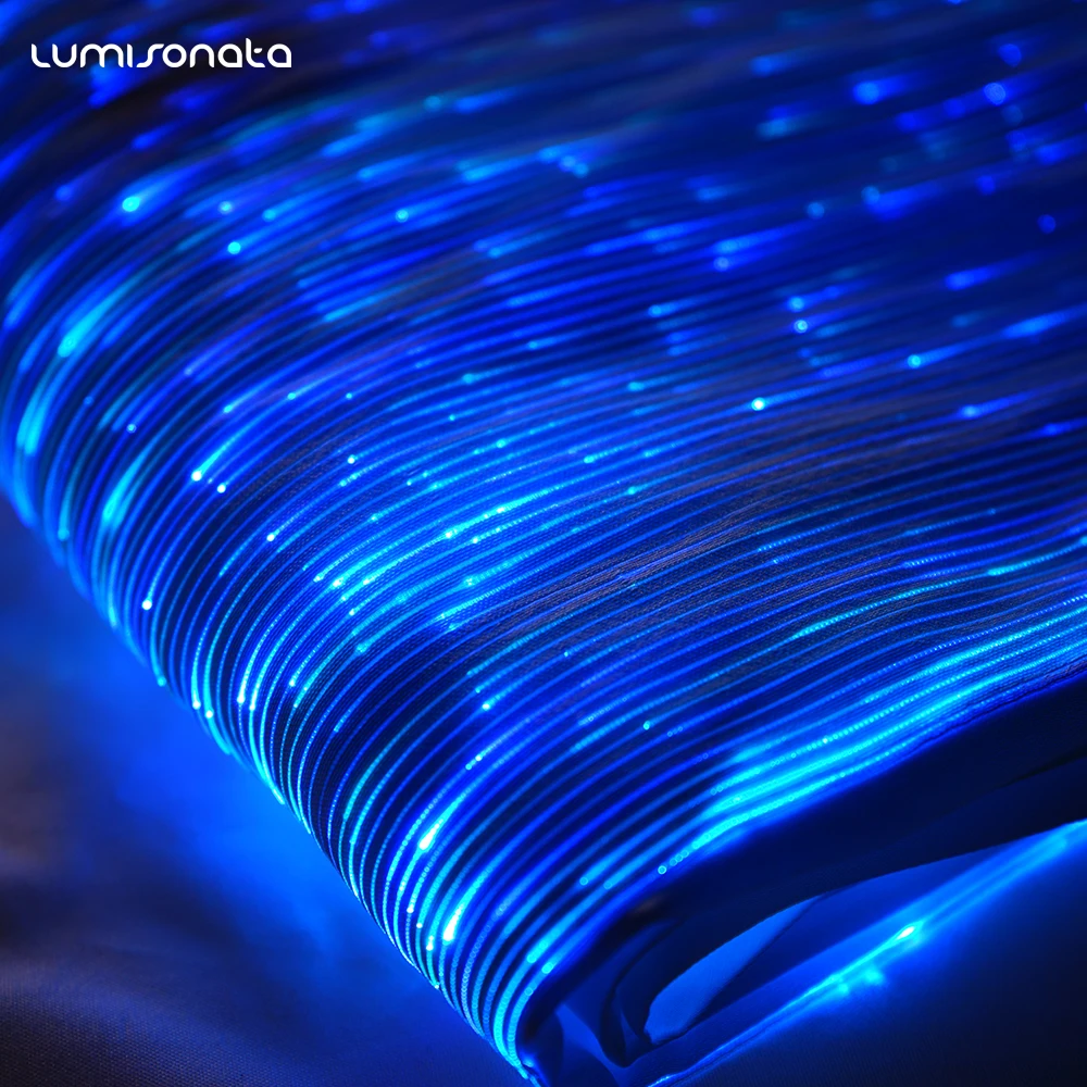 Top Trends: Lumisonata Led Fiber Optic Fabric With 7 Colors Luminous Fabric In The Dark Light Up Designer Fabric DIY Bags, Hairpin Handmade Shoppable Styles